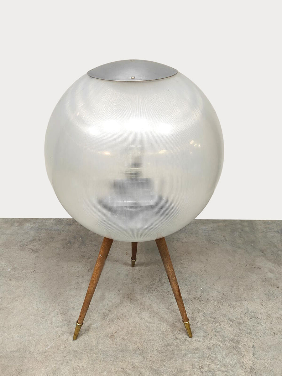 Space age tripot ball floor lamp vintage sphere