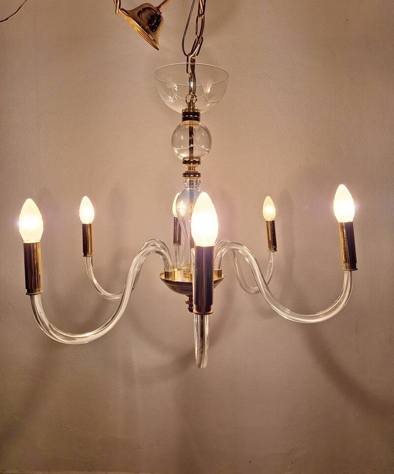 Murano chandelier 6 arms de mayo