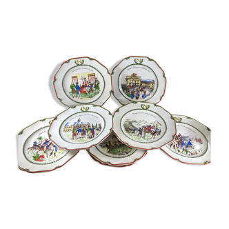 8 Assiettes historiques Napoleon Bonaparte Luneville