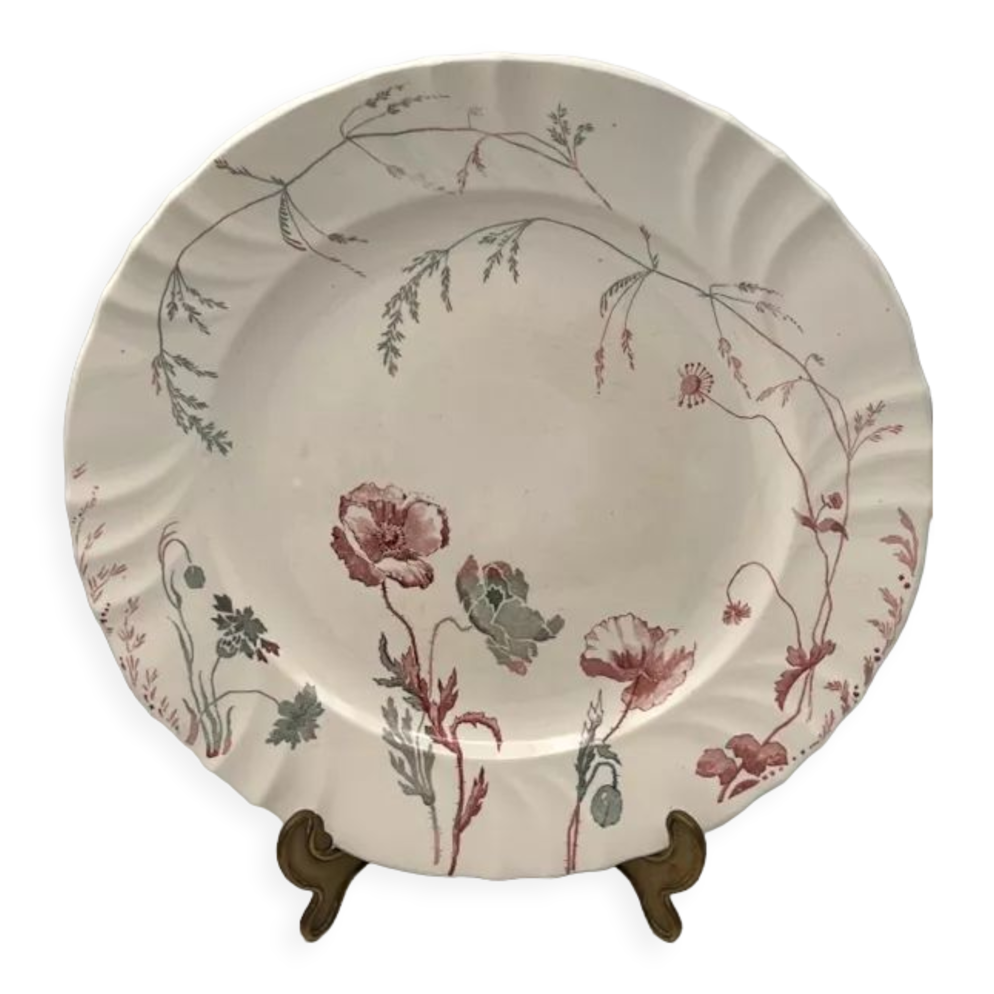 Round poppy dish from Longwy