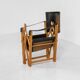 fauteuil safari en chêne et cuir