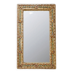 Miroir en stuc et pierres - italie