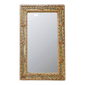 Miroir en stuc et pierres colorées dans le style de Creaciones Gobesso, Italie