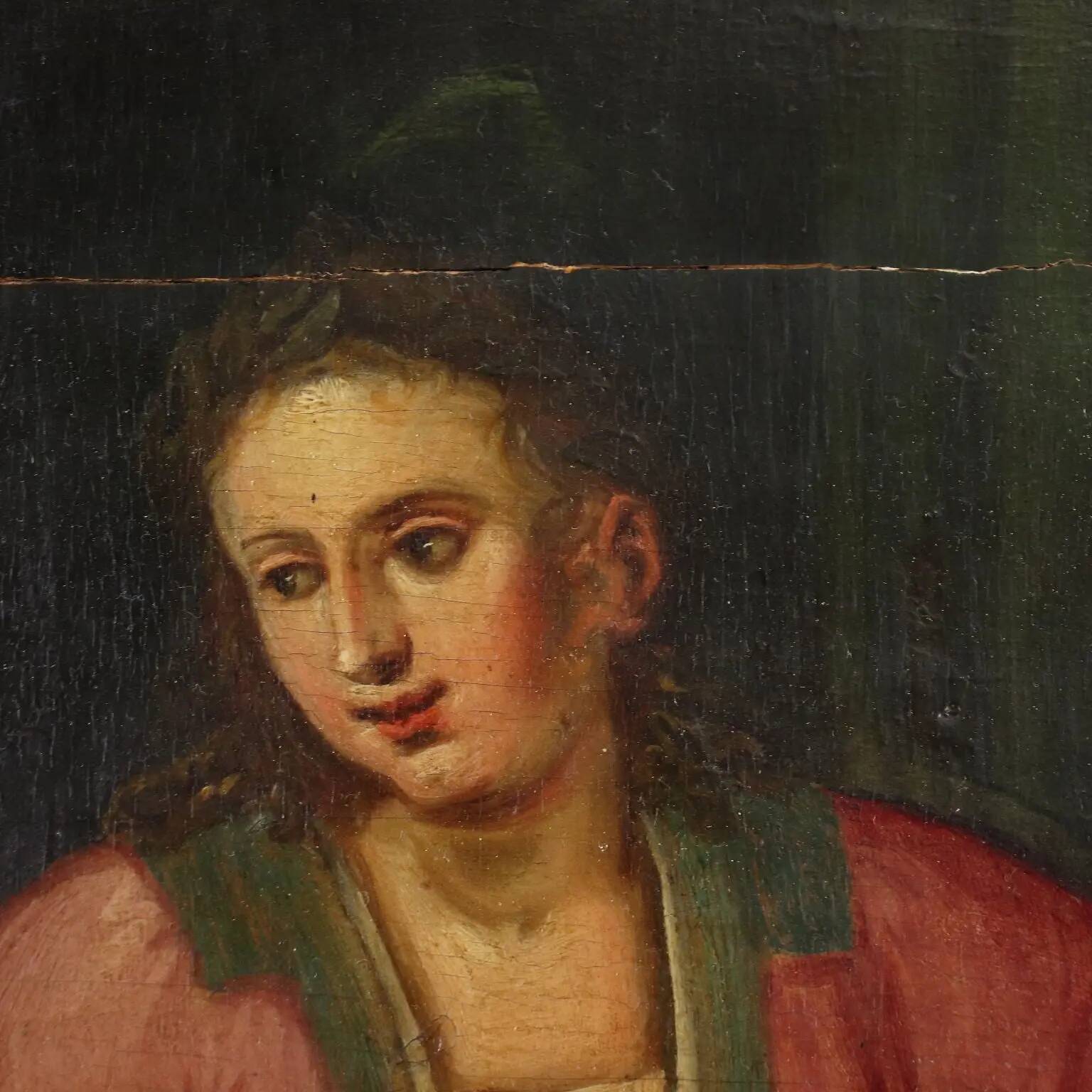 The Continence of Scipio, oil on panel, Italy 17th century.