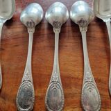 Christofle - Set of 11 dessert spoons in the Trianon model made of metal.