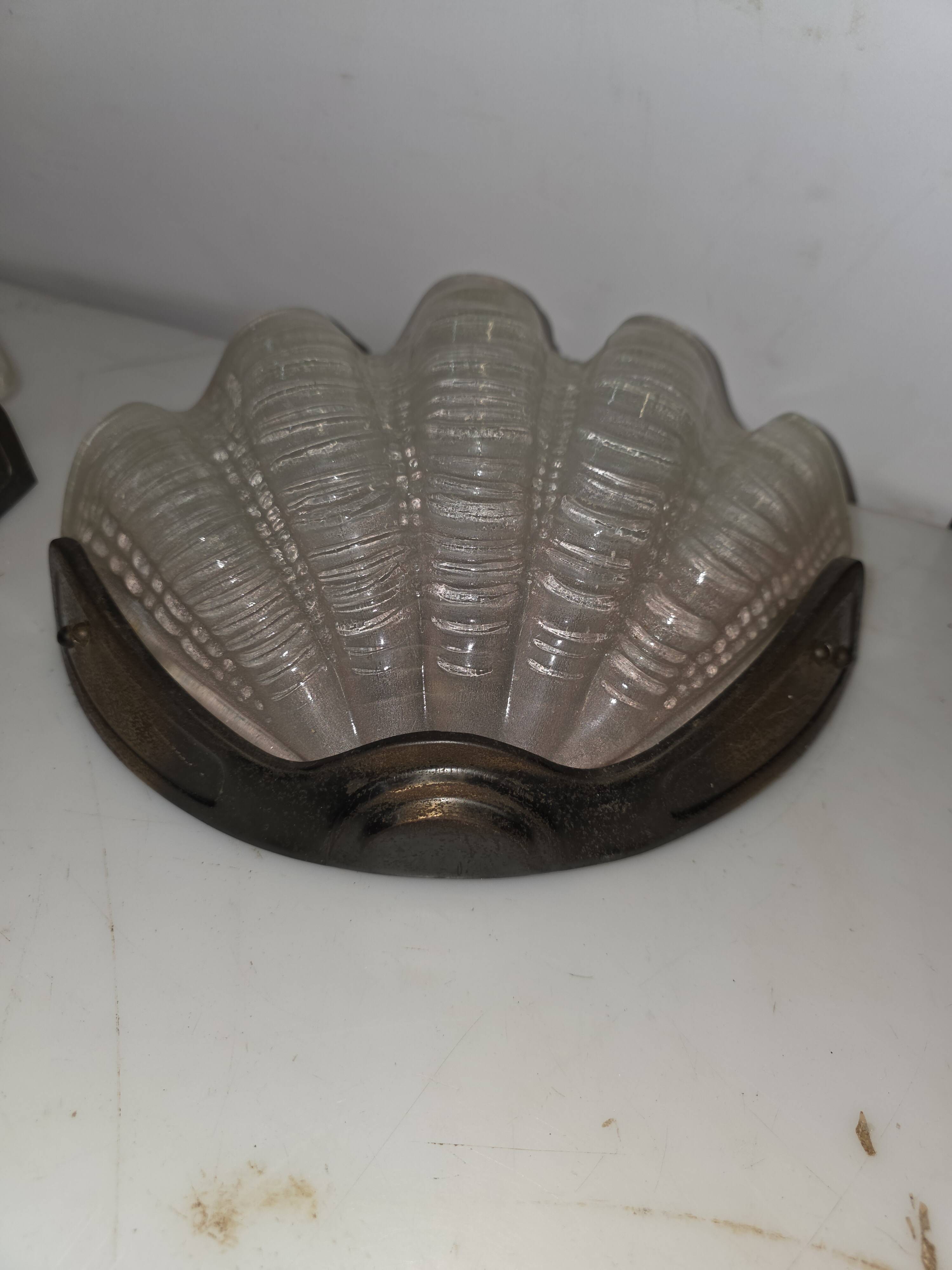 Pair of shell wall lights Art Deco 1930