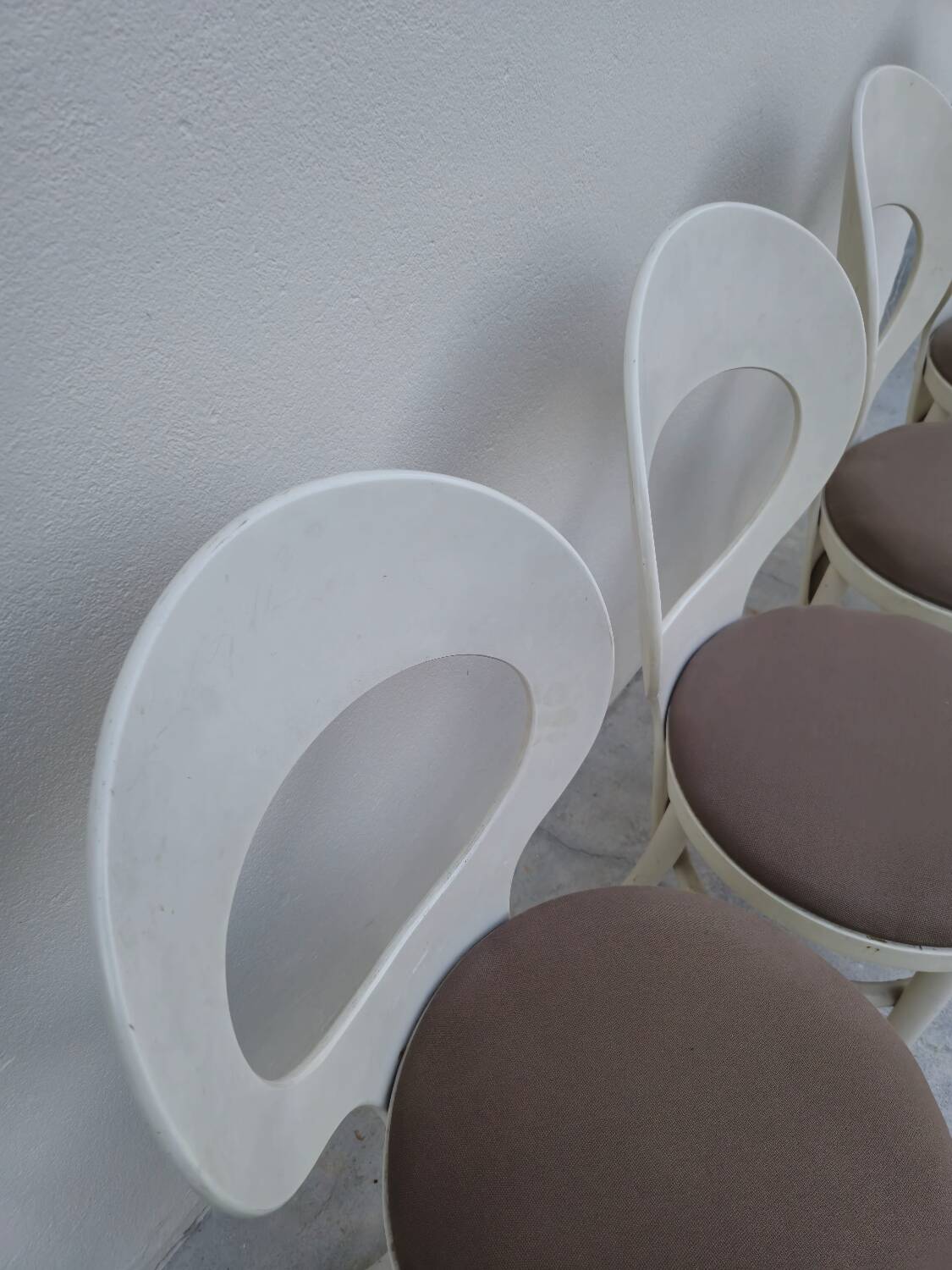 Set of 4 Baumann chairs, Mouette model, vintage 1950s