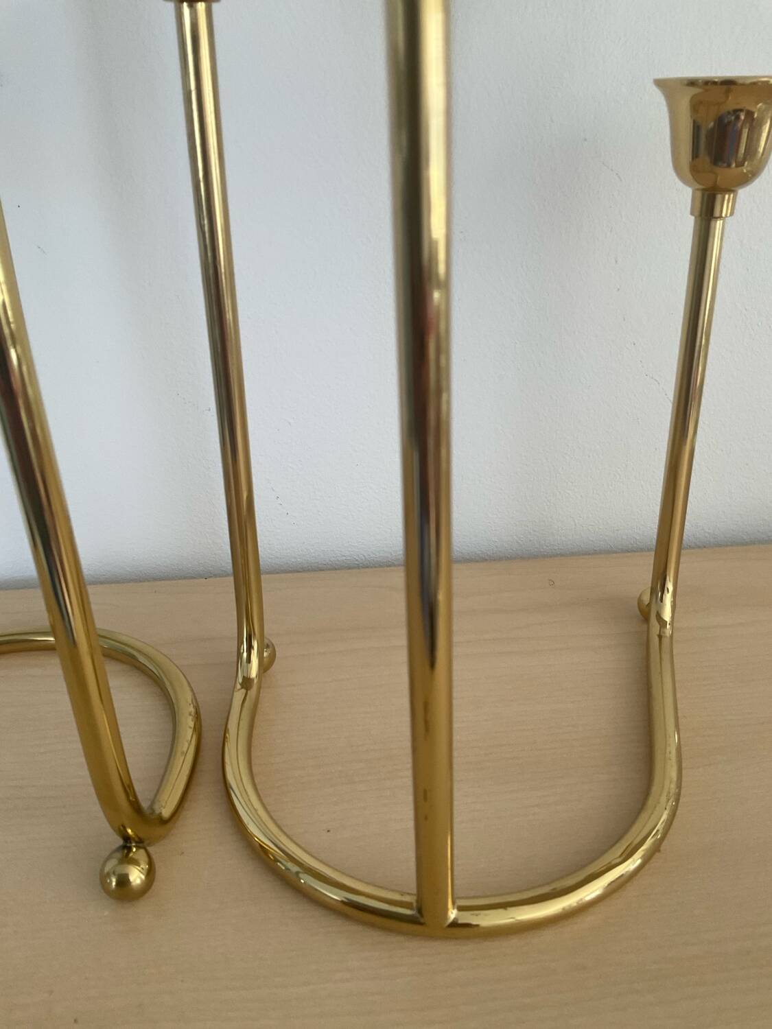 Pair of vintage brass candlesticks