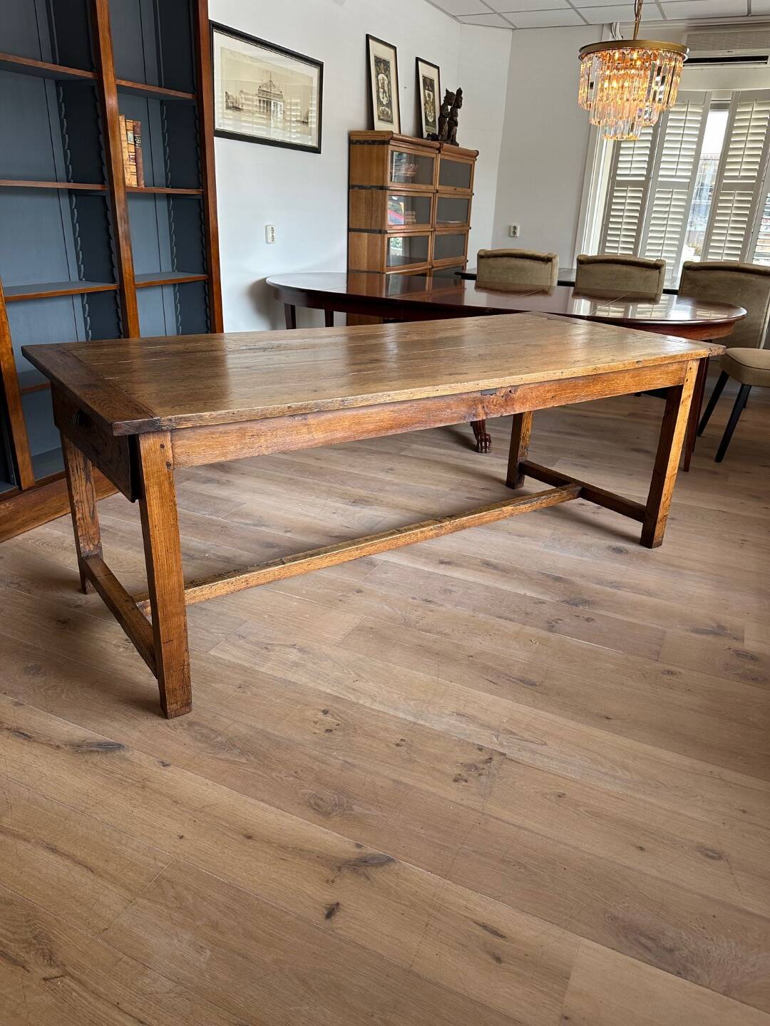 Table de ferme antique en chêne
