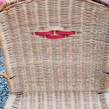 Rattan and wicker armchair from the 50s