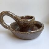 Ceramic candle holder pottery 70s