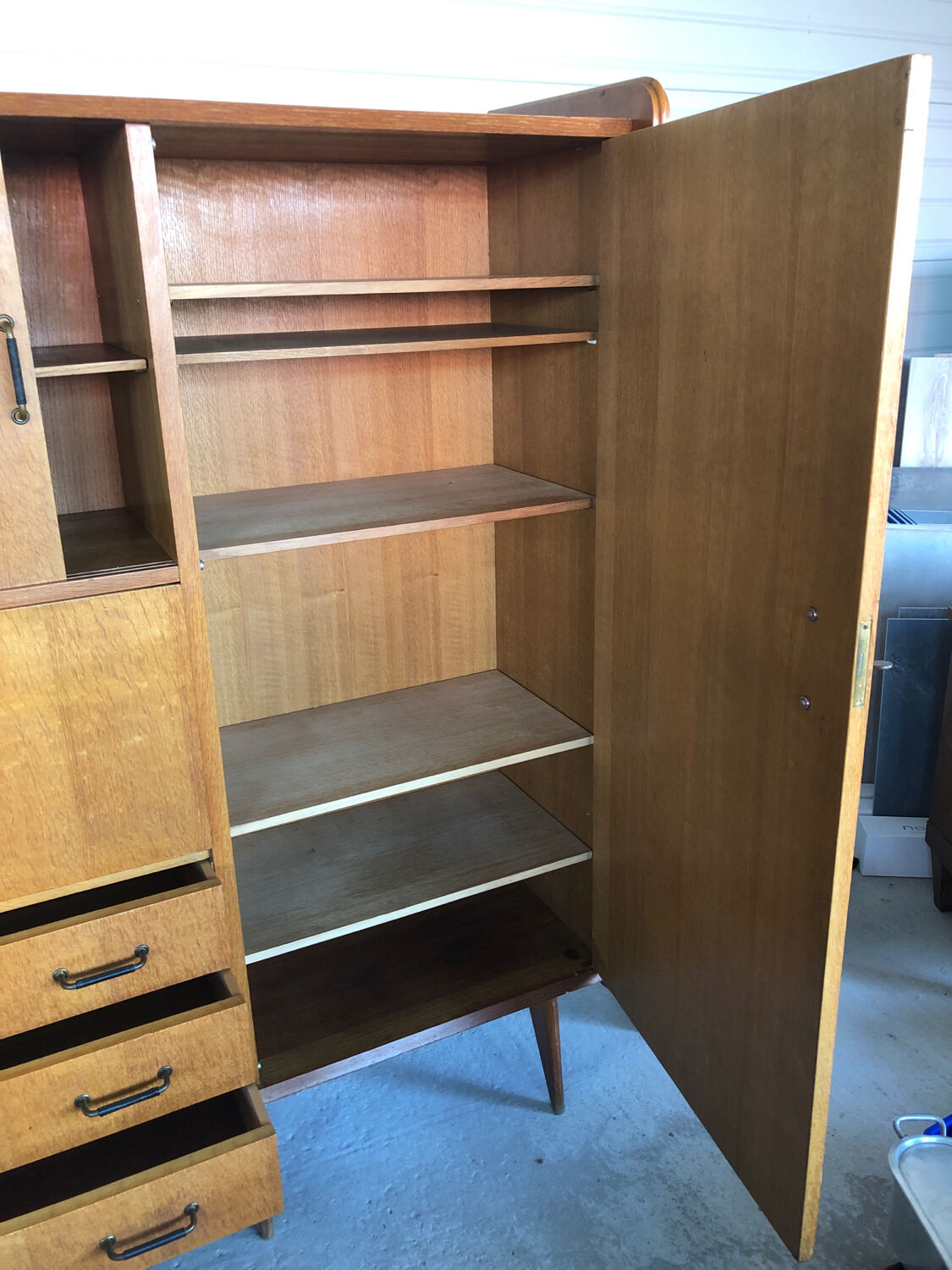 Vintage wardrobe from the 50s, produced by SAM furniture “half-century”