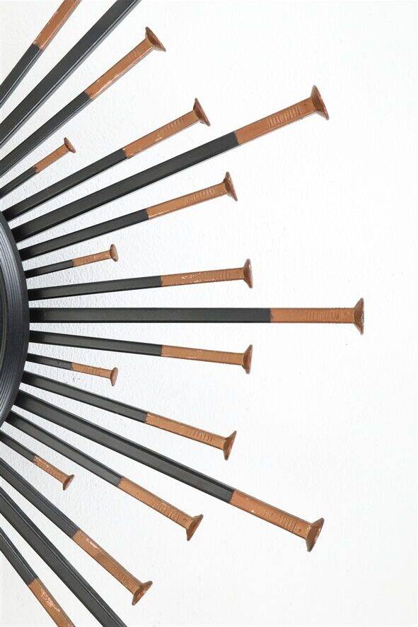 Rare large Dantoft “Sunburst” wall lamp / black / copper / mid-century design / 1960s