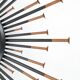 Rare large Dantoft “Sunburst” wall lamp / black / copper / mid-century design / 1960s