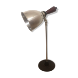 1960/70 wood and brushed metal desk lamp