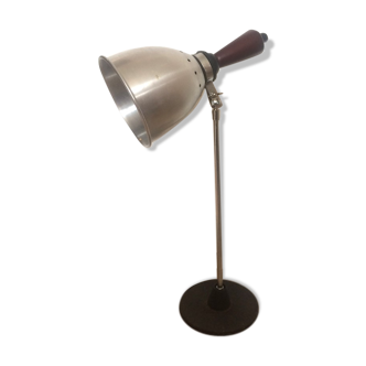 1960/70 wood and brushed metal desk lamp