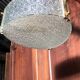 Pendant lamp 1950 glass and gold metal