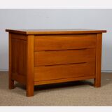 Commode vintage en orme massif, 1980