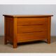 Commode vintage en orme massif, 1980