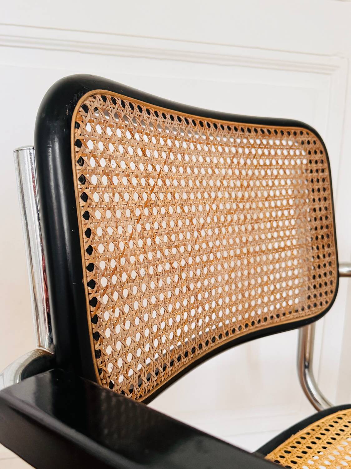 Pair of B64 armchairs with armrests Marcel Breuer
