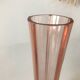 Grand soliflore art déco en verre rose de 50cm