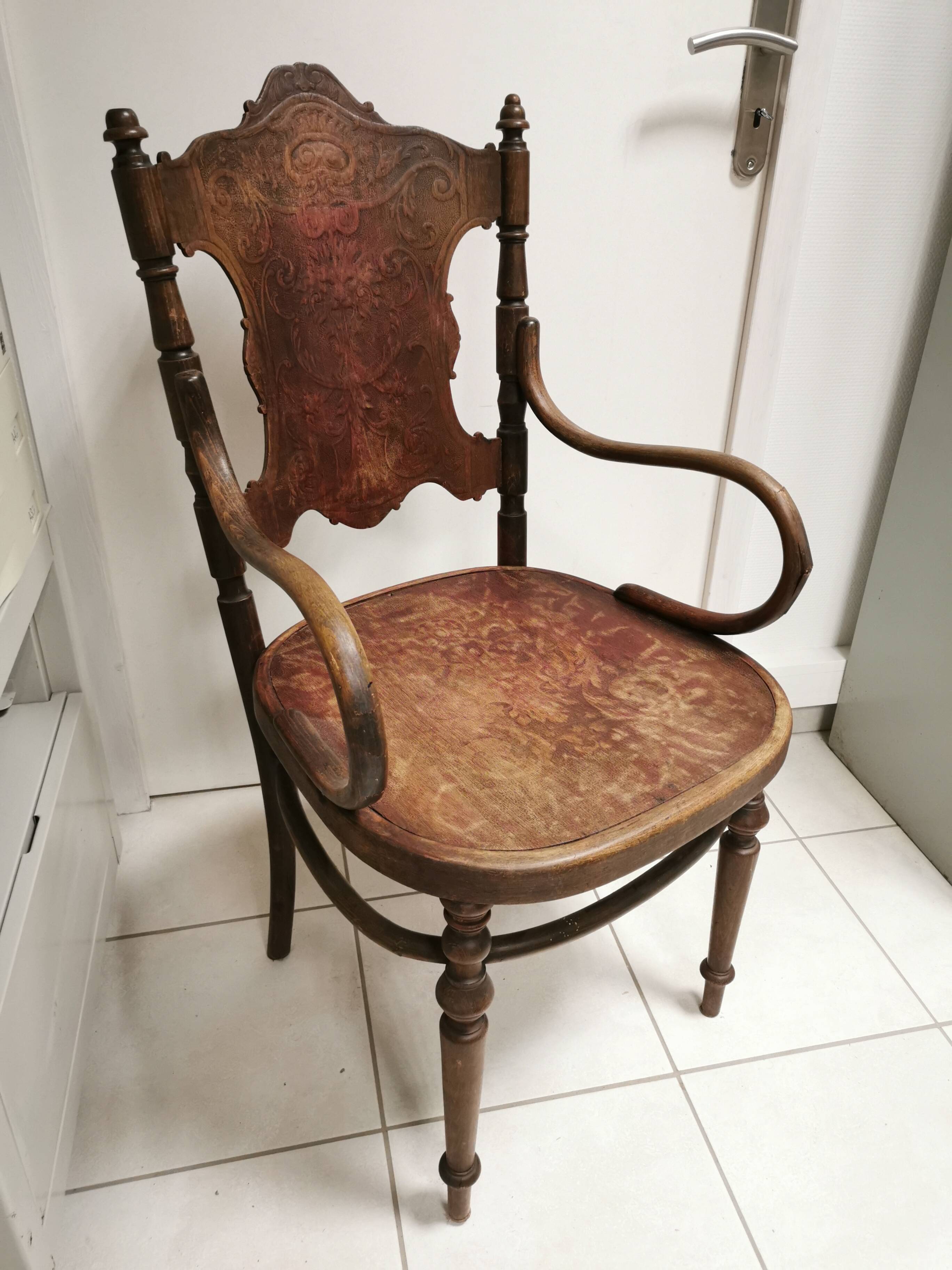 Old fischel armchair, bentwood chair
