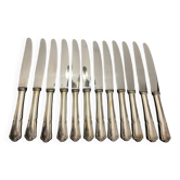 12 silver metal knives