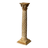 Colonne en bois style corinthien avec dorures