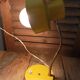 Bedside desk lamp Patinated golden yellow metal