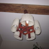 Scandinavian teak chandelier and perplexed