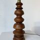 1950s turned oak wood table lamp