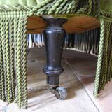 Chair padded green toad