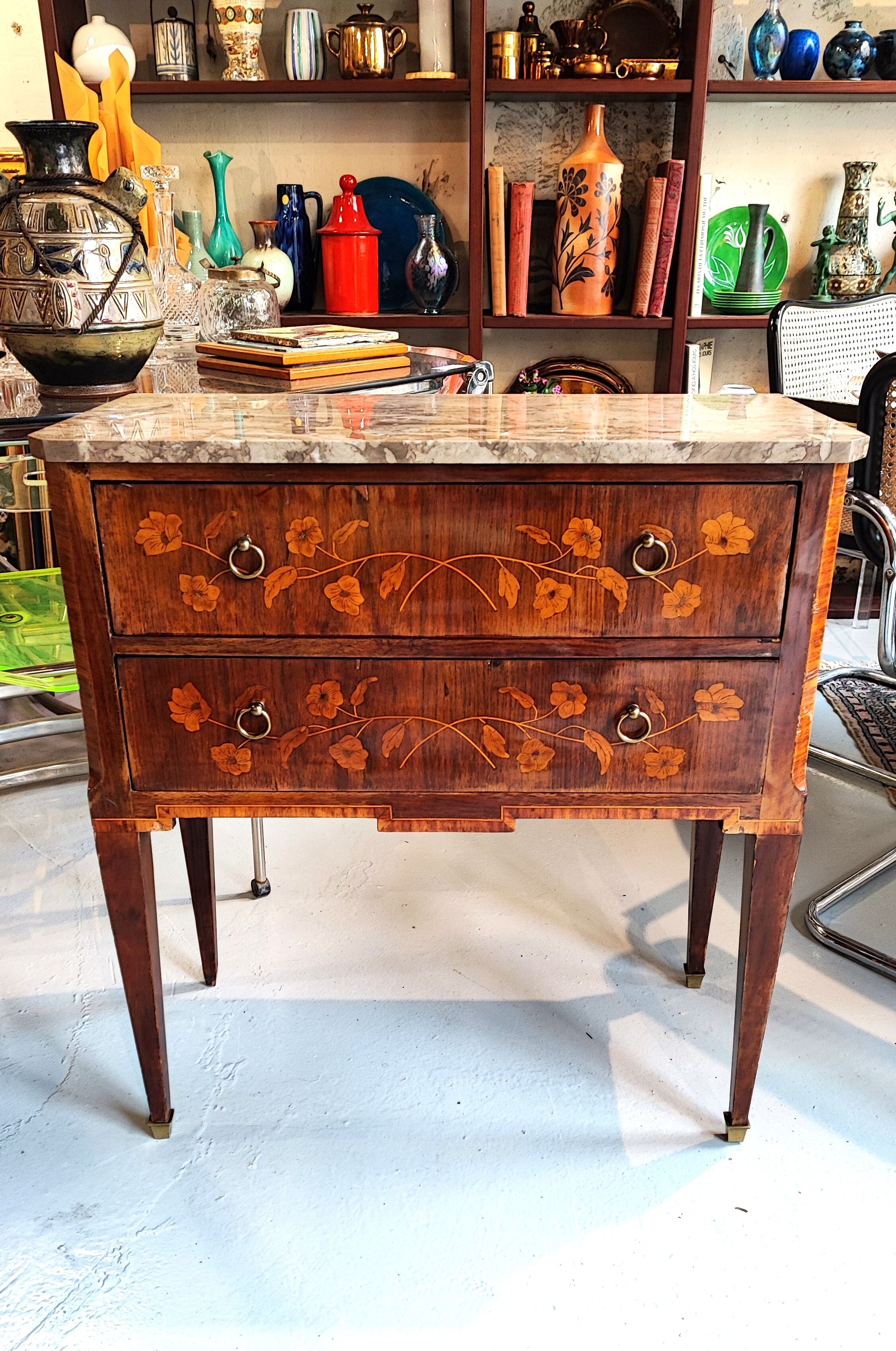 Chest of drawers 2 drawers Louis XVI