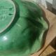 Vintage cabbage decorated earthenware salad bowl