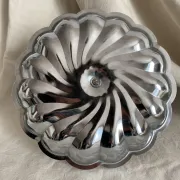 Presentation dish 2 stainless steel trays, 1970s-80s