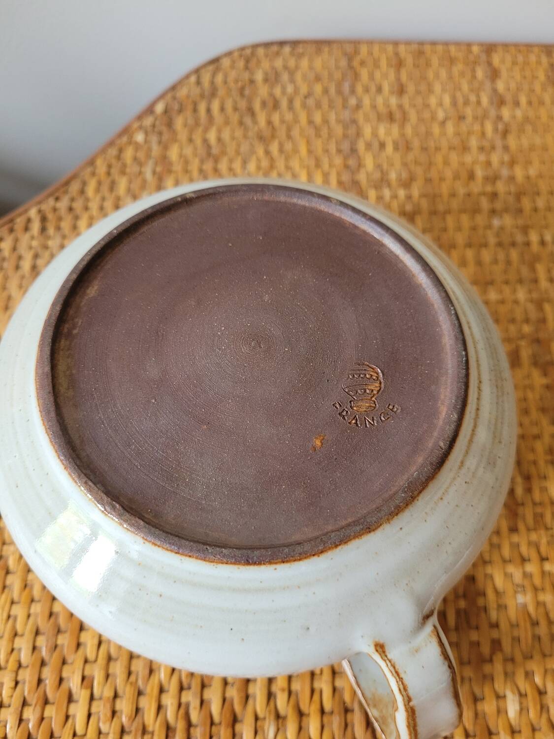 Stoneware sauce boat Manufacure Mongolfier France