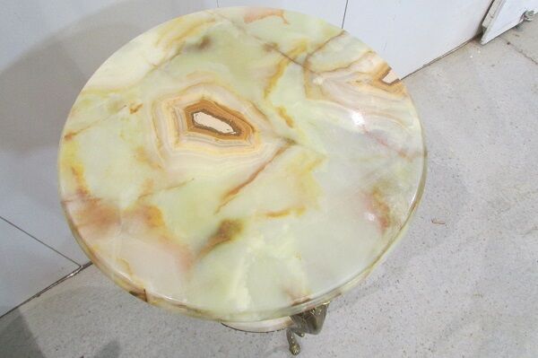 Tripod bronze side table