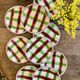 Set of 12 vintage dessert plates, Sousse model by Digoin Sarreguemines.