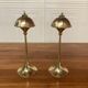 Pair of 1960s Scandinavian design oil lamps.