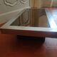 Table basse en aluminium et verre fumé, 1970