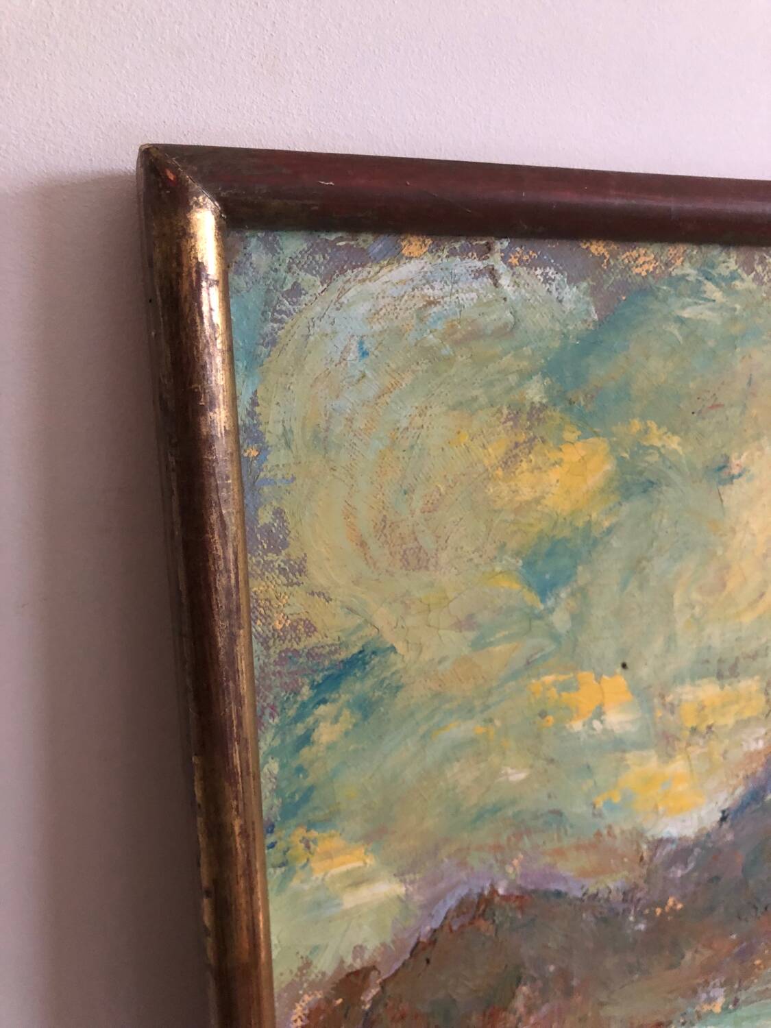 Oil painting on canvas sunset