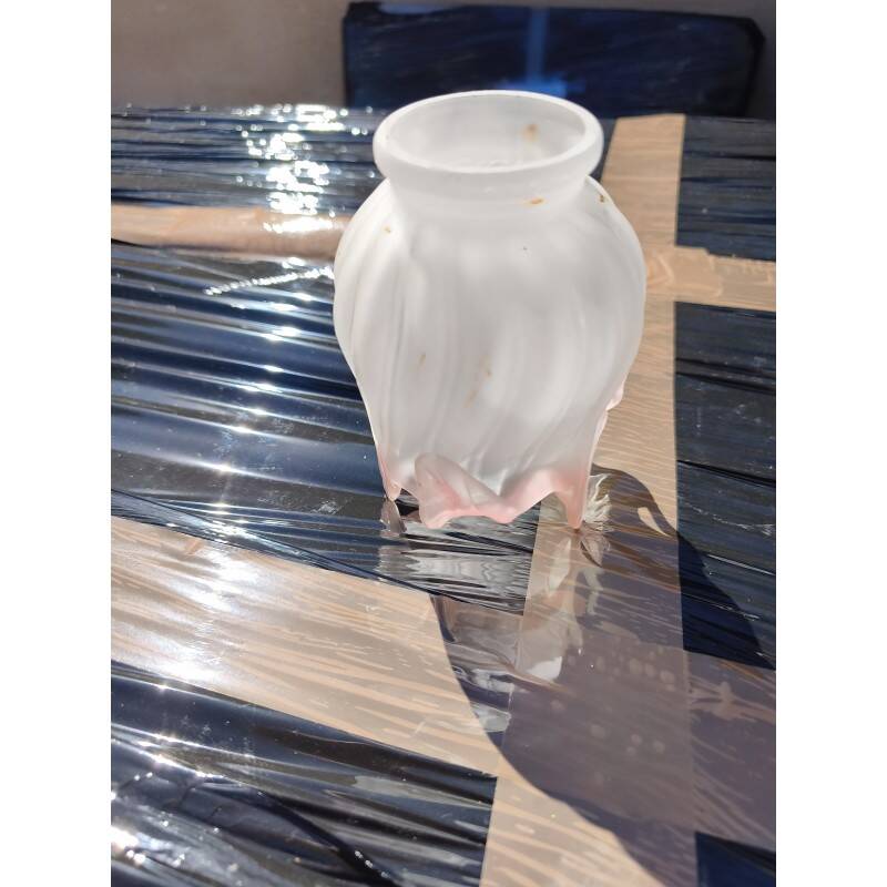 Set of 5 antique opaline glass tulips