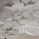 Drap ancien avec monogrammes et large broderie faite main