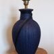 Vintage lamp base signed Emilio Robba – blue/purple fabric