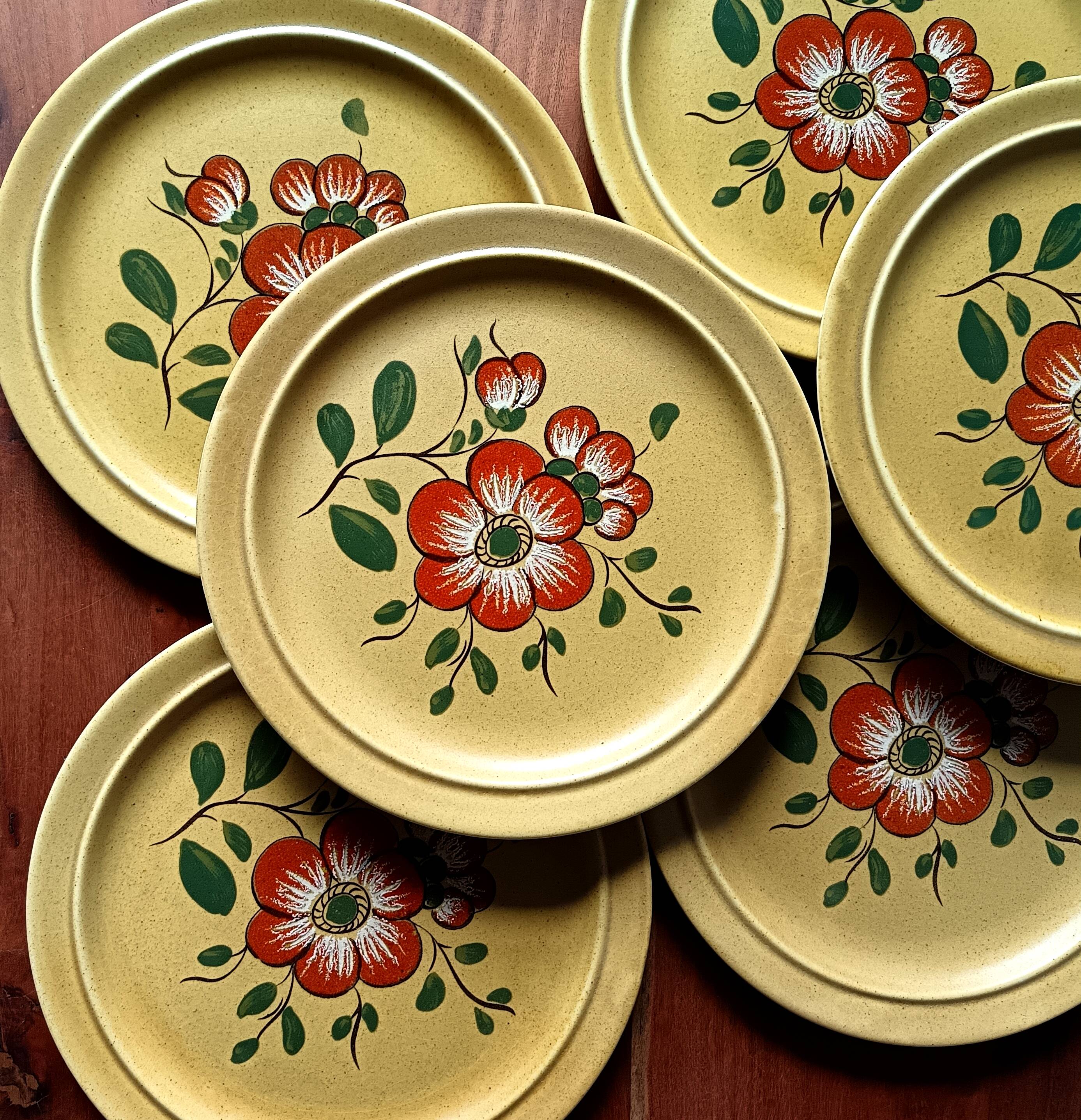 9 k&g luneville french ceramic dinner plates, ø 24.8 cm