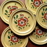 9 k&g luneville french ceramic dinner plates, ø 24.8 cm