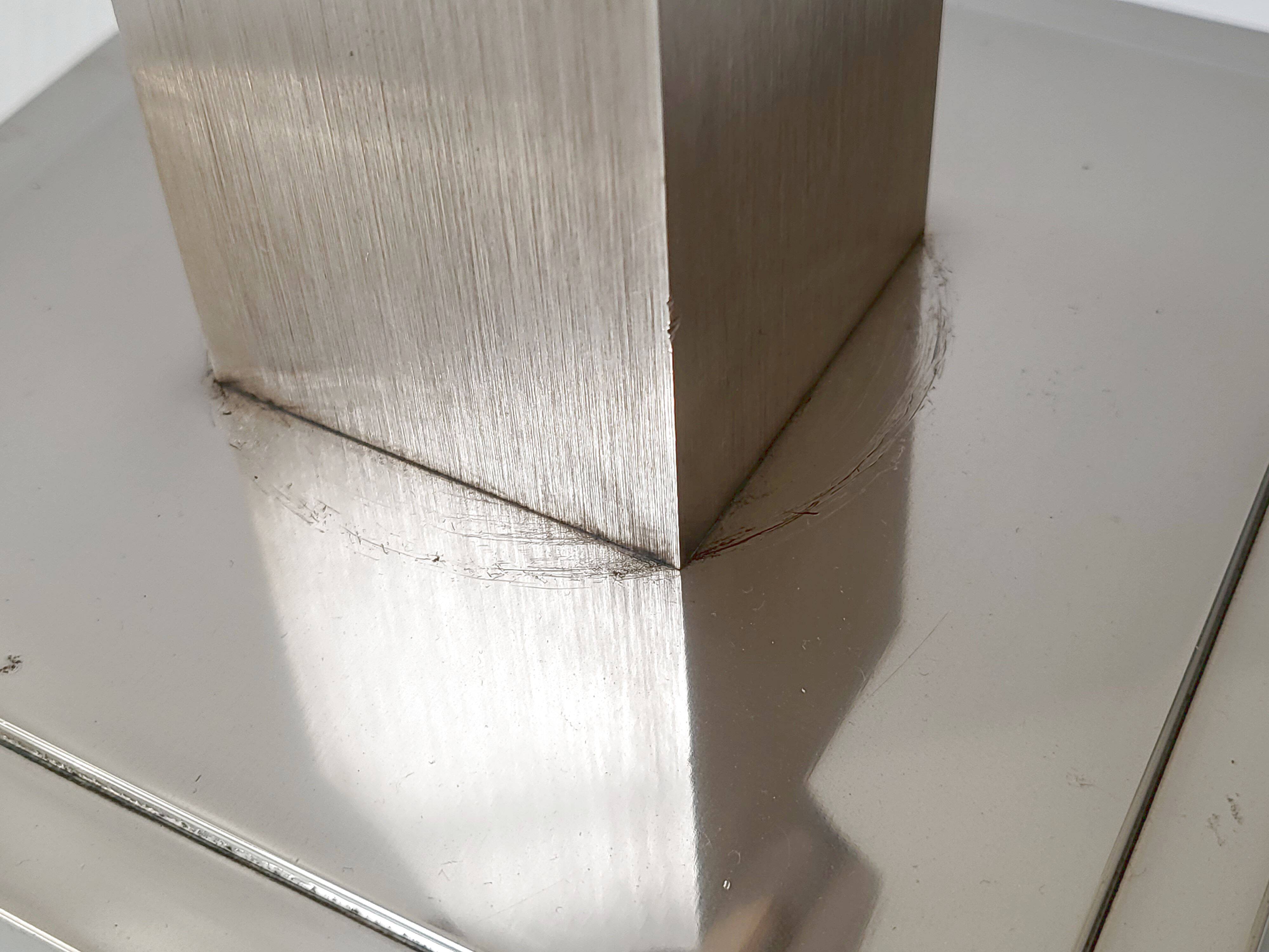 Vintage Binox 1960 stainless steel lamp