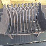 Antique cast iron log holder/ember holder for fireplace
