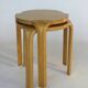 2 tabourets modèle X600 par Alvar Aalto pour Artek, 1960s