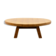 French oak brutalist artisan coffee table, 70s